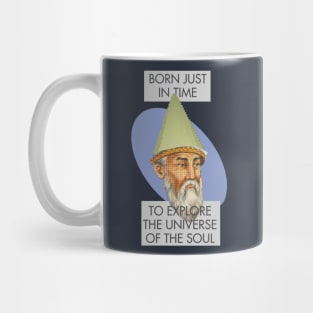 Rumi Gnome Child Meme: Born Just In Time to Explore the Universe of the Soul Mug